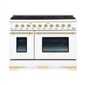 HALLMAN Classico Series 48" Gas Freestanding Range with Brass Trim - HCLRG48BS