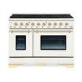 HALLMAN Classico Series 48" Gas Freestanding Range with Brass Trim - HCLRG48BS