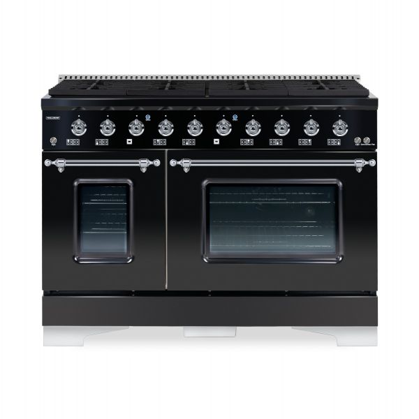 HALLMAN Classico Series 48" Gas Freestanding Range with Chrome Trim - HCLRG48CM