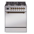 ILVE Nostalgie II 30" Dual Fuel Range with 5 Sealed Burners Solid Door - UP30QNMP