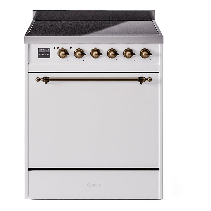 ILVE Nostalgie II 30" Electric Range with 4 Induction Elements Solid Door - UPI304QNMP