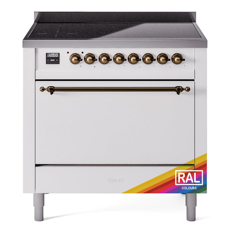 ILVE Nostalgie II 36" Electric Range with 6 Induction Elements Solid Door - UPI366QNMP