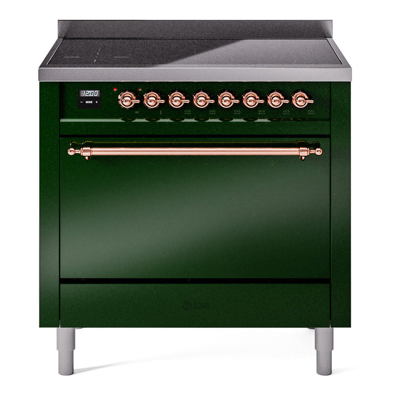 ILVE Nostalgie II 36" Electric Range with 6 Induction Elements Solid Door - UPI366QNMP