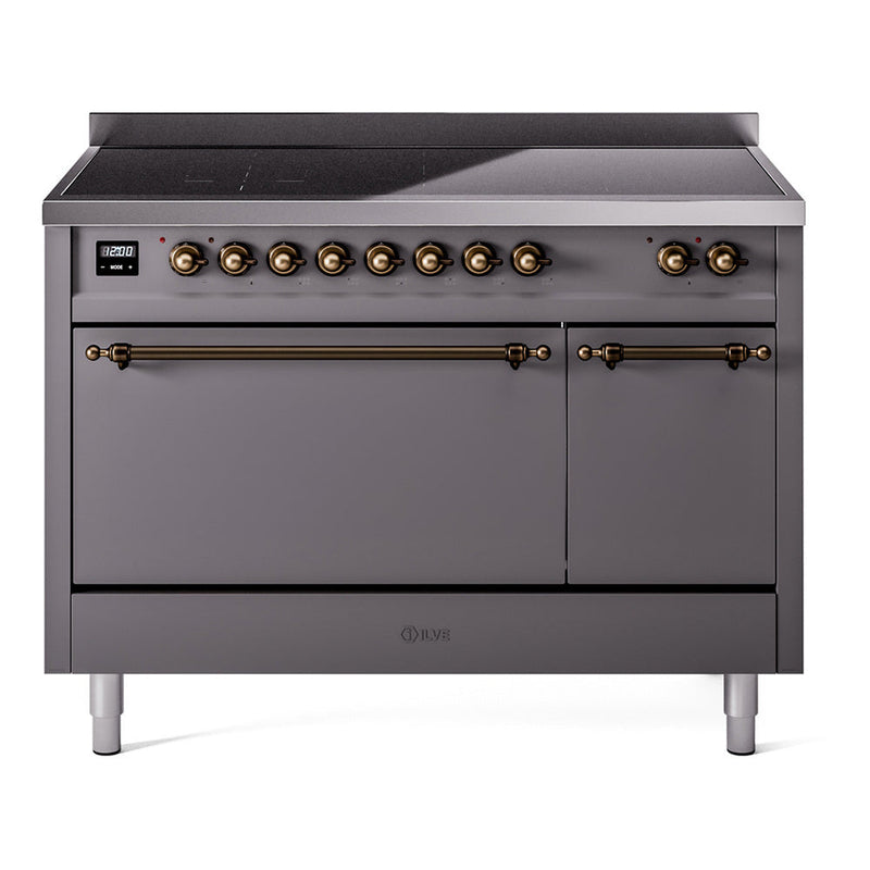 ILVE Nostalgie II 48" Electric Range with 6 Induction Elements Solid Door - UPI486QNMP