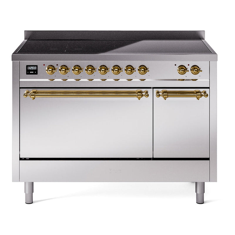 ILVE Nostalgie II 48" Electric Range with 6 Induction Elements Solid Door - UPI486QNMP