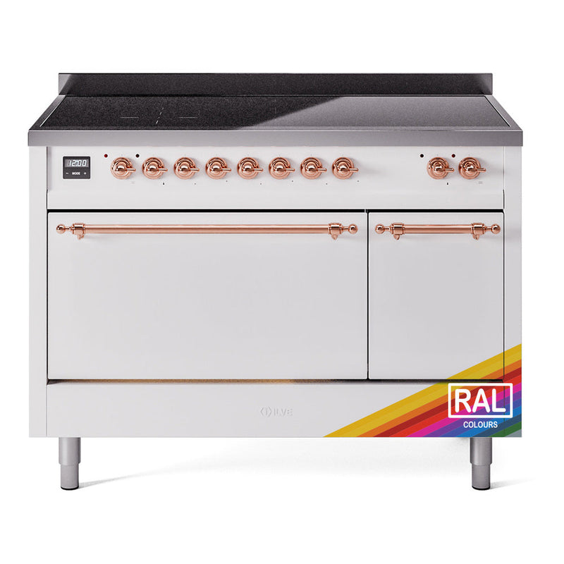 ILVE Nostalgie II 48" Electric Range with 6 Induction Elements Solid Door - UPI486QNMP