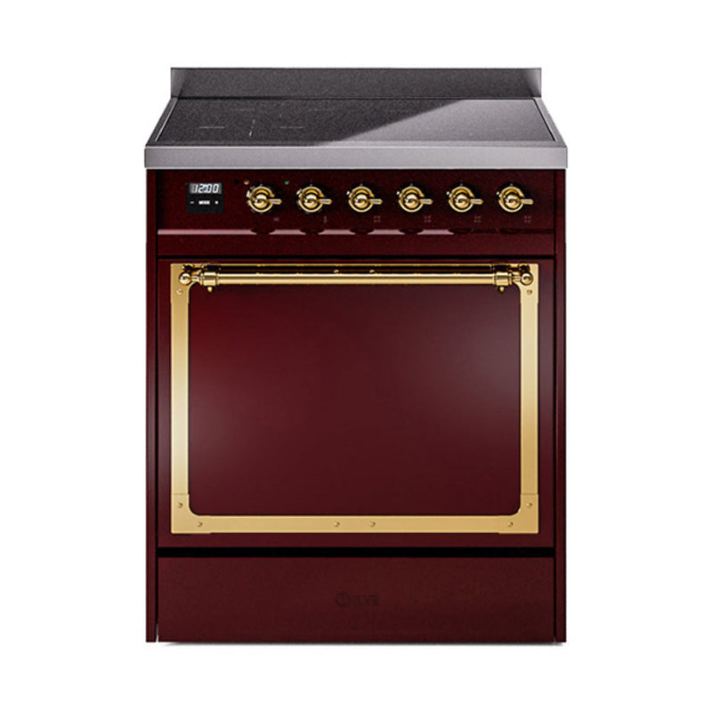 ILVE Nostalgie II Noblesse 30″ Induction Freestanding Range with Solid Door - UNI304QNMP