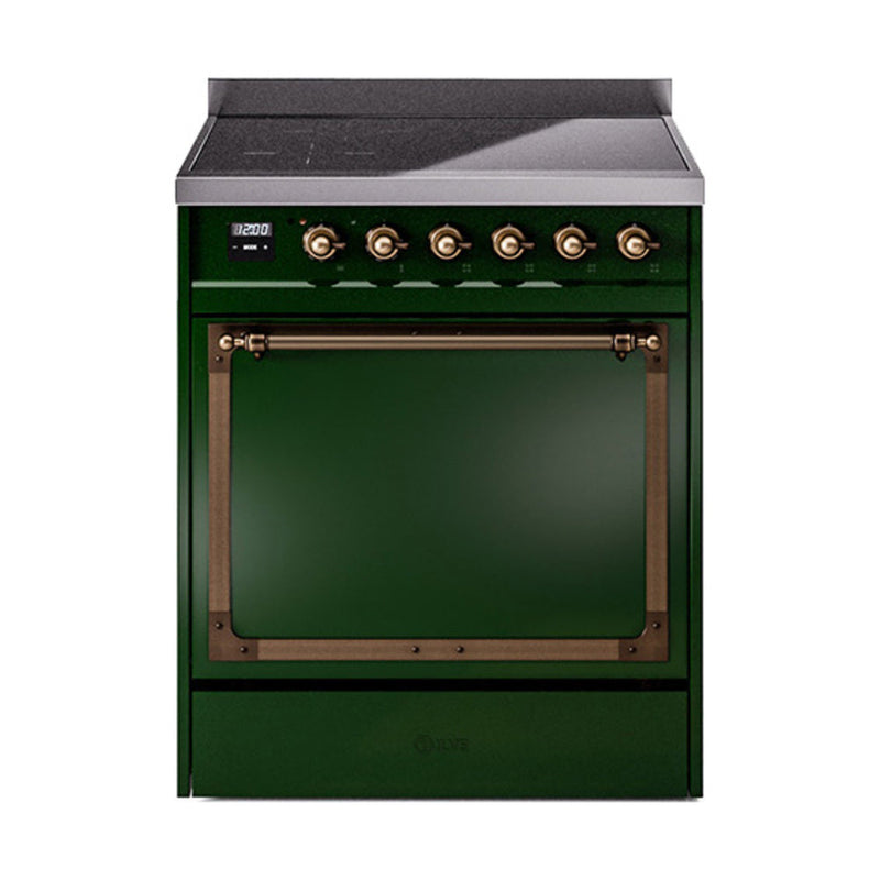 ILVE Nostalgie II Noblesse 30″ Induction Freestanding Range with Solid Door - UNI304QNMP