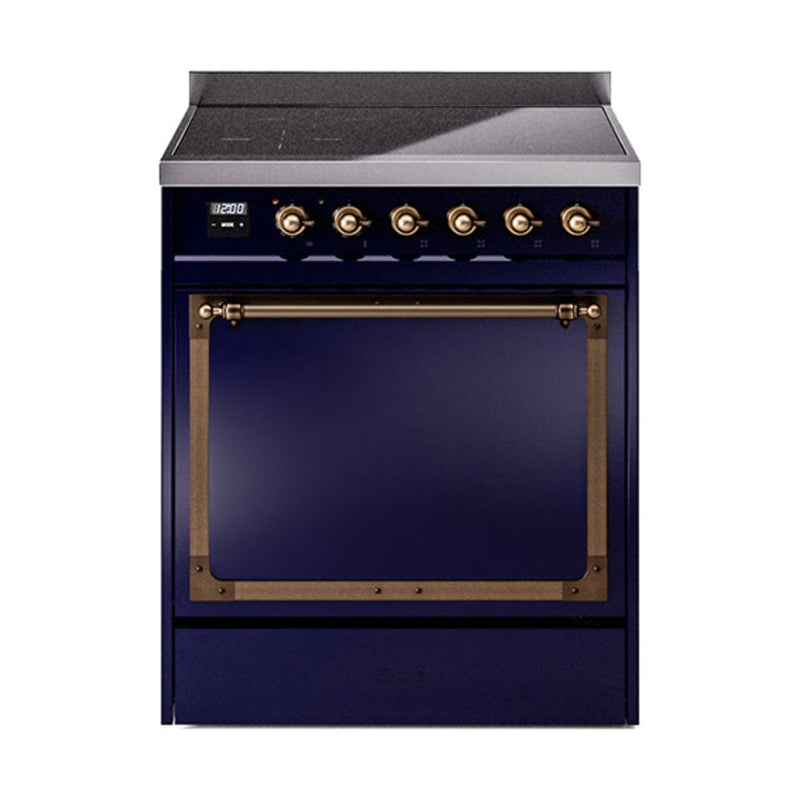 ILVE Nostalgie II Noblesse 30″ Induction Freestanding Range with Solid Door - UNI304QNMP