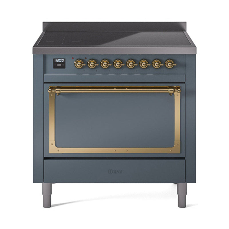 ILVE Nostalgie II Noblesse 36″ Induction Freestanding Range with Solid Door - UNI366QNMP