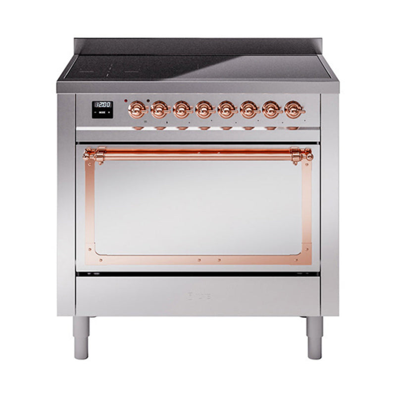 ILVE Nostalgie II Noblesse 36″ Induction Freestanding Range with Solid Door - UNI366QNMP