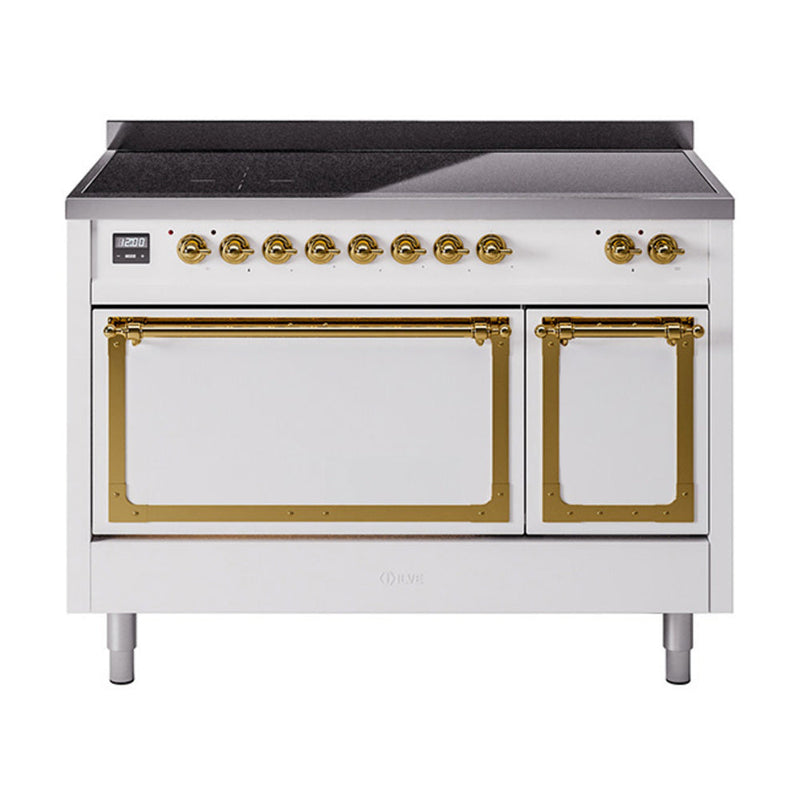 ILVE Nostalgie II Noblesse 48″ Induction Freestanding Range with Solid Door - UNI486QNMP