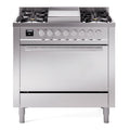 ILVE Professional Plus II 36" Dual Fuel Range 6 Sealed Burners with Solid Door - UP36FQMP