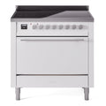 ILVE Professional Plus II 36" Electric Range with 6 Induction Elements Solid Door with Stainless Steel knobs - UPI366QMP