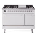 ILVE Professional Plus II 48" Dual Fuel Range 8 Sealed Burners with Solid Door - UP48FQMP