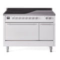 ILVE Professional Plus II 48" Electric Range with 6 Induction Elements Solid Door with Stainless Steel knobs - UPI486QMP