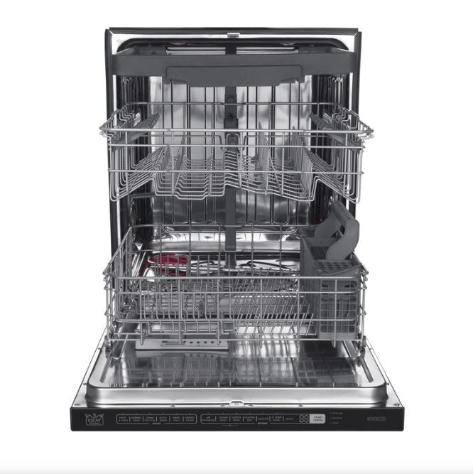 Kucht Professional 36 in. 5.2 cu ft. Natural Gas Range, Range Hood, Dishwasher & Microwave Drawer Package, AP-KNG361-S-4