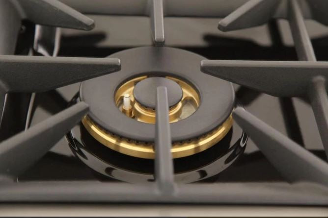 Kucht Professional 36 in. 5.2 cu ft. Natural Gas Range, Range Hood, Dishwasher & Microwave Drawer Package, AP-KNG361-S-4