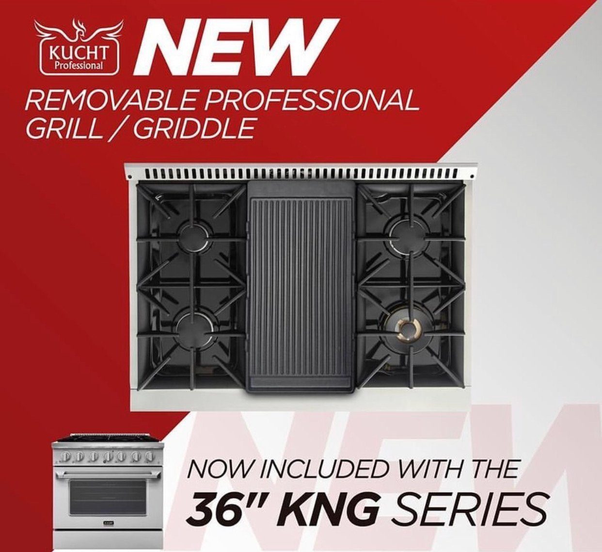 Kucht 36-Inch 5.2 Cu. Ft. Range - Sealed Burners and Convection Oven in Blue KNG361-B