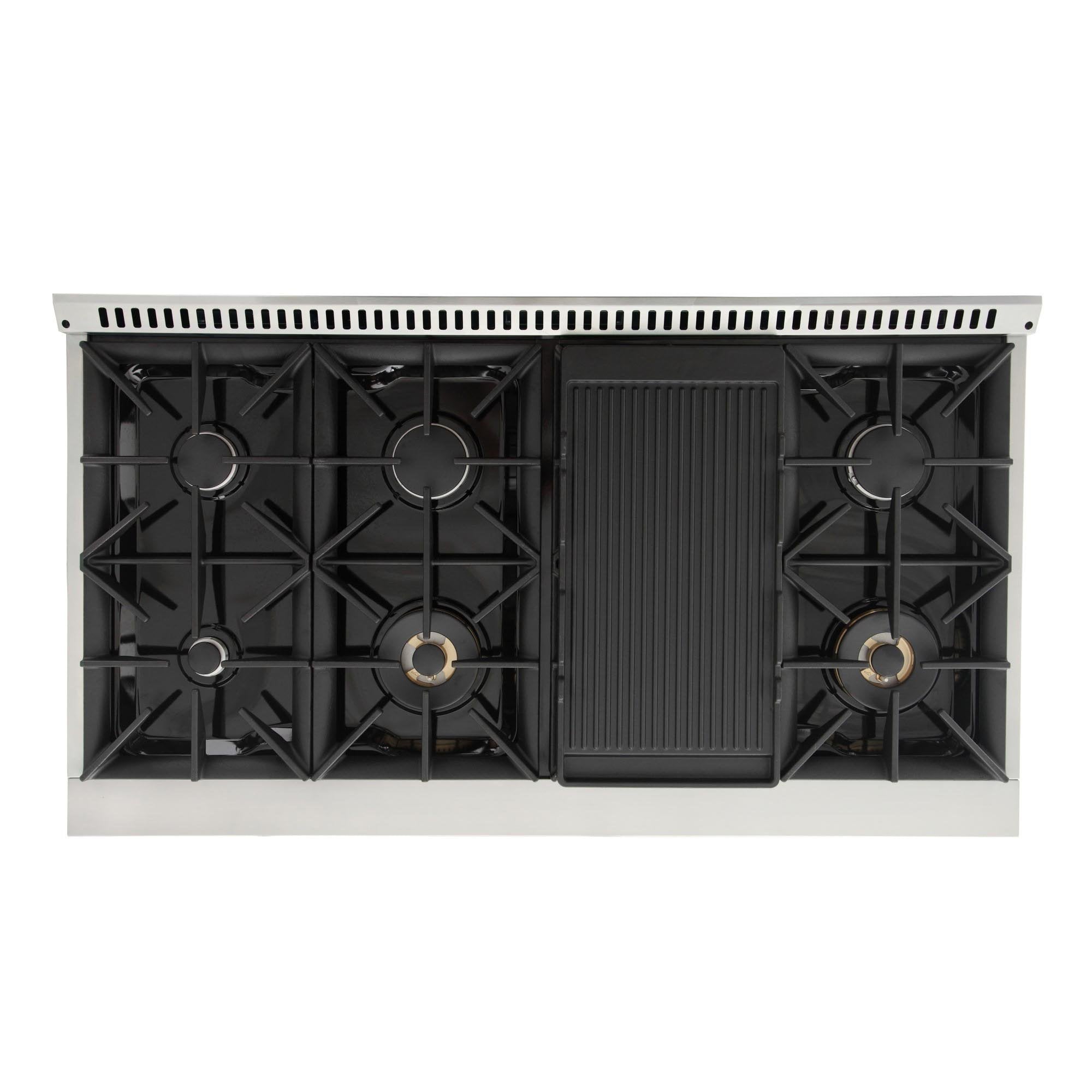 Kucht 48-Inch 6.7 Cu. Ft. Gas Range with Grill/Griddle in Black KNG481-K