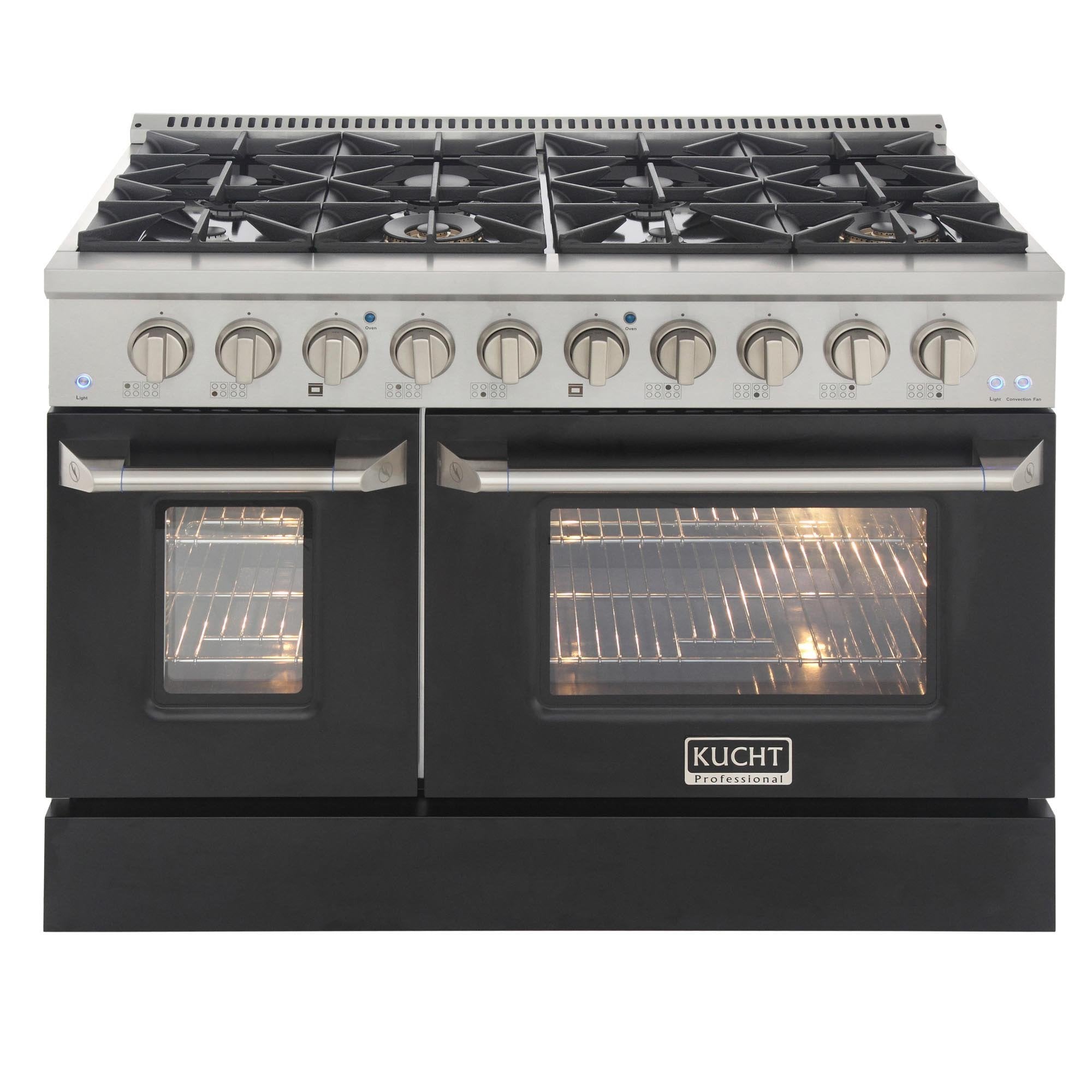 Kucht 48-Inch 6.7 Cu. Ft. Gas Range with Grill/Griddle in Black KNG481-K