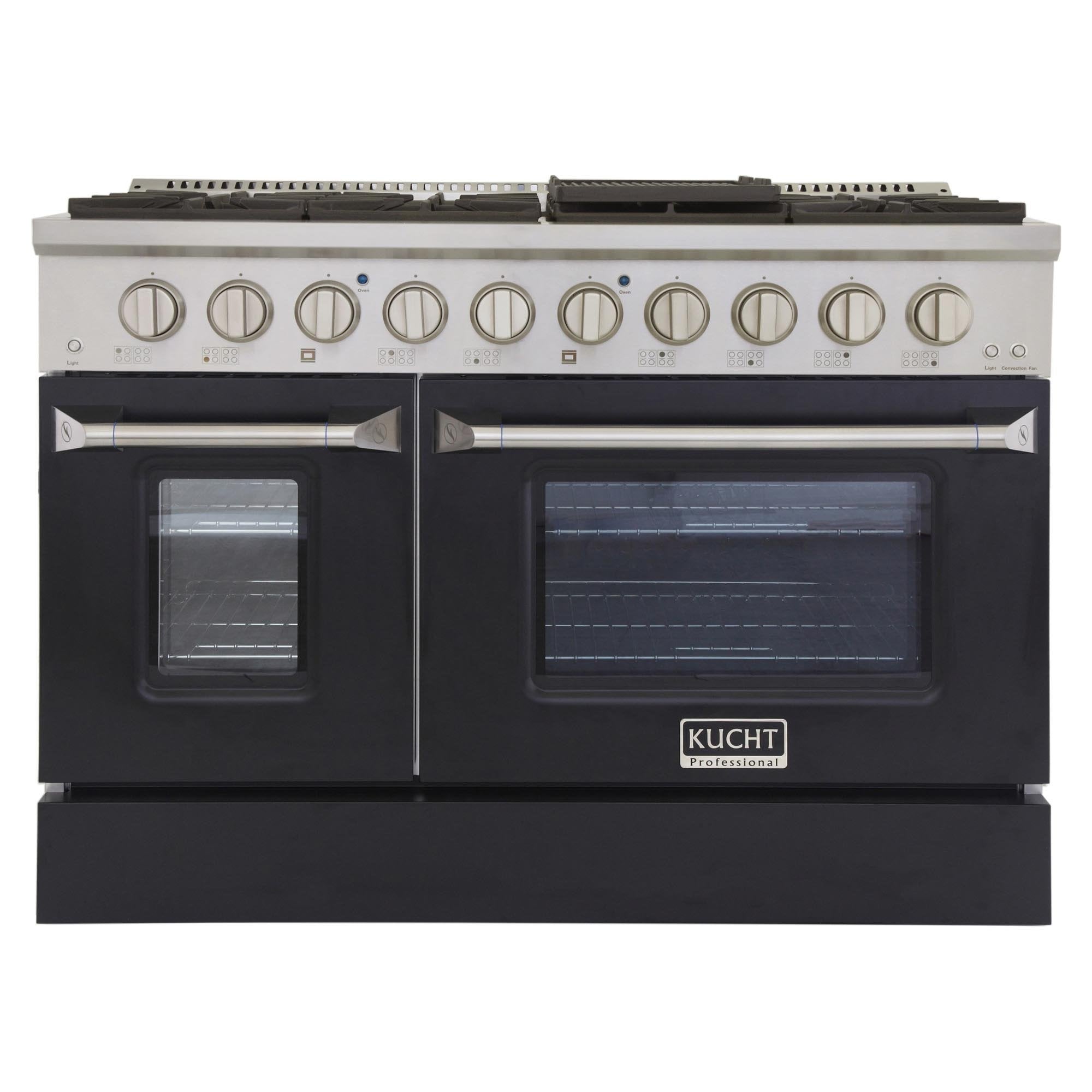 Kucht 48-Inch 6.7 Cu. Ft. Gas Range with Grill/Griddle in Black KNG481-K