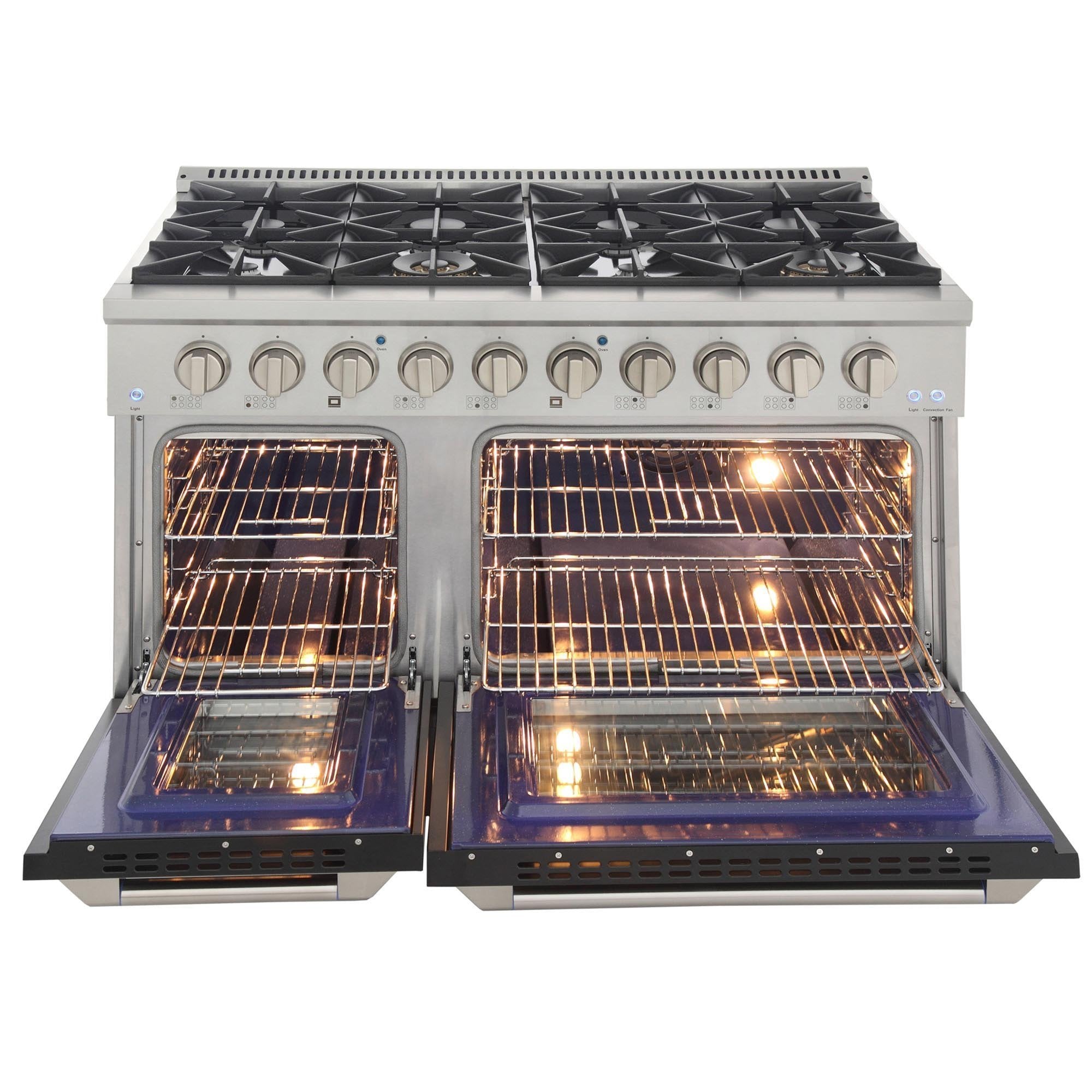 Kucht 48-Inch 6.7 Cu. Ft. Gas Range with Grill/Griddle in Black KNG481-K