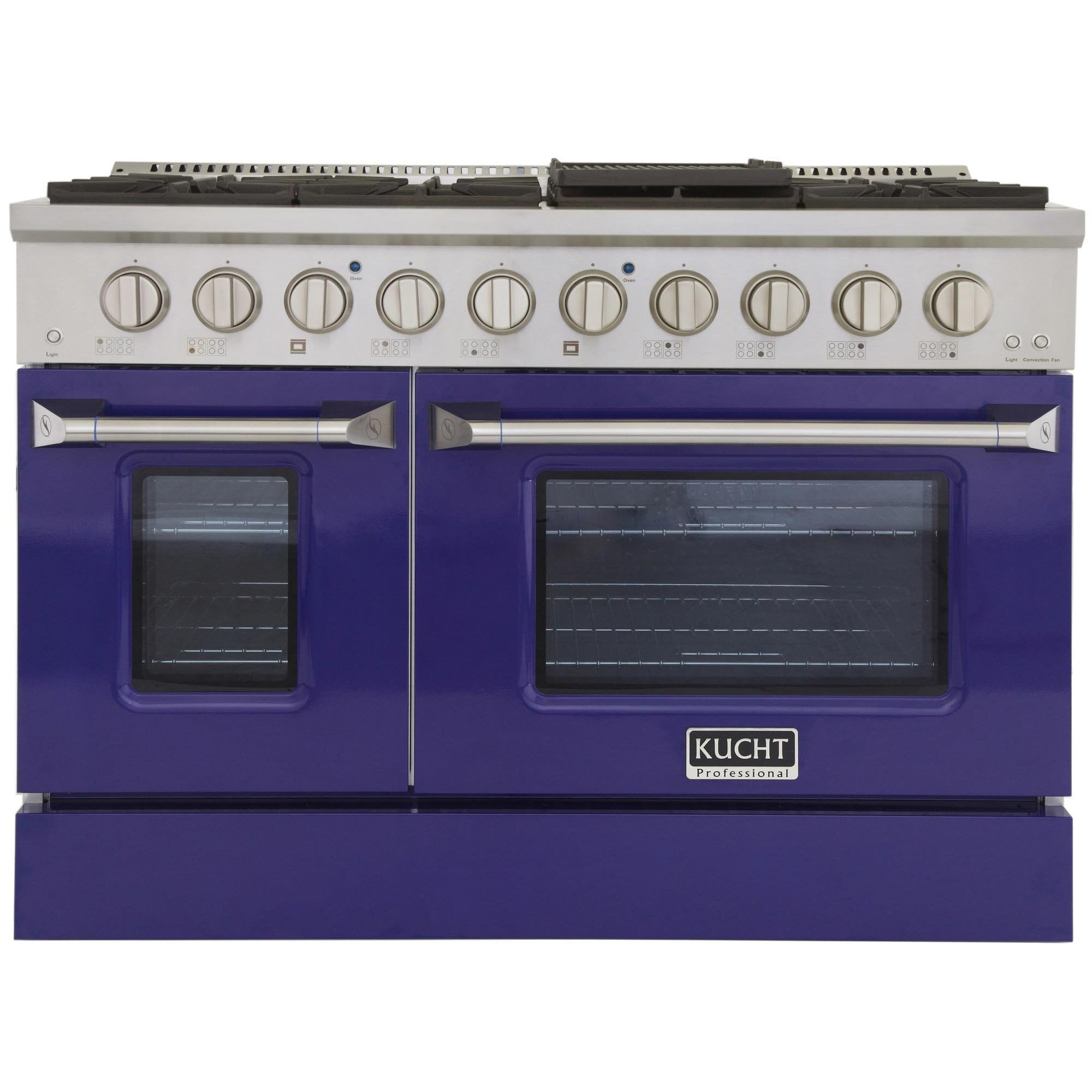 Kucht 48-Inch 6.7 Cu. Ft. Gas Range with Grill/Griddle in Blue KNG481-B