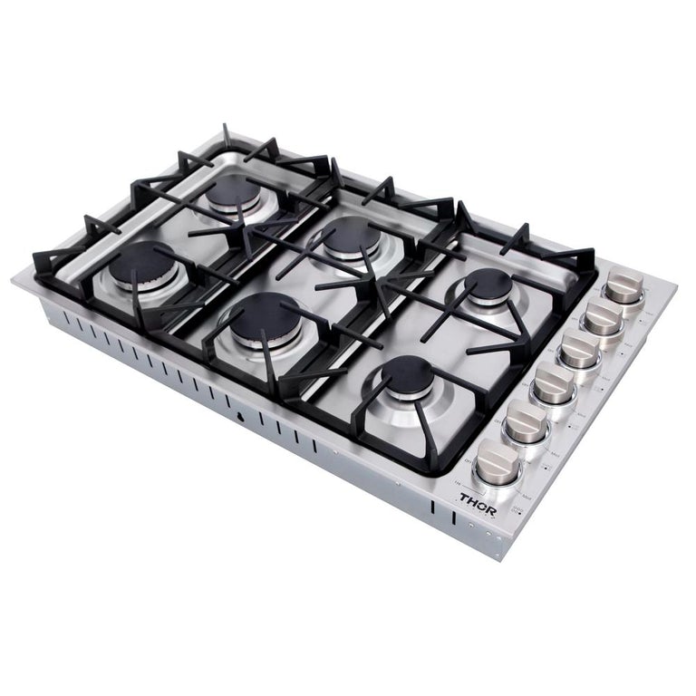 Thor 36 in. Drop-in Natural Gas Cooktop in Stainless Steel 