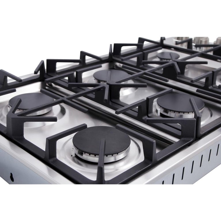 Thor 36 in. Drop-in Natural Gas Cooktop in Stainless Steel 