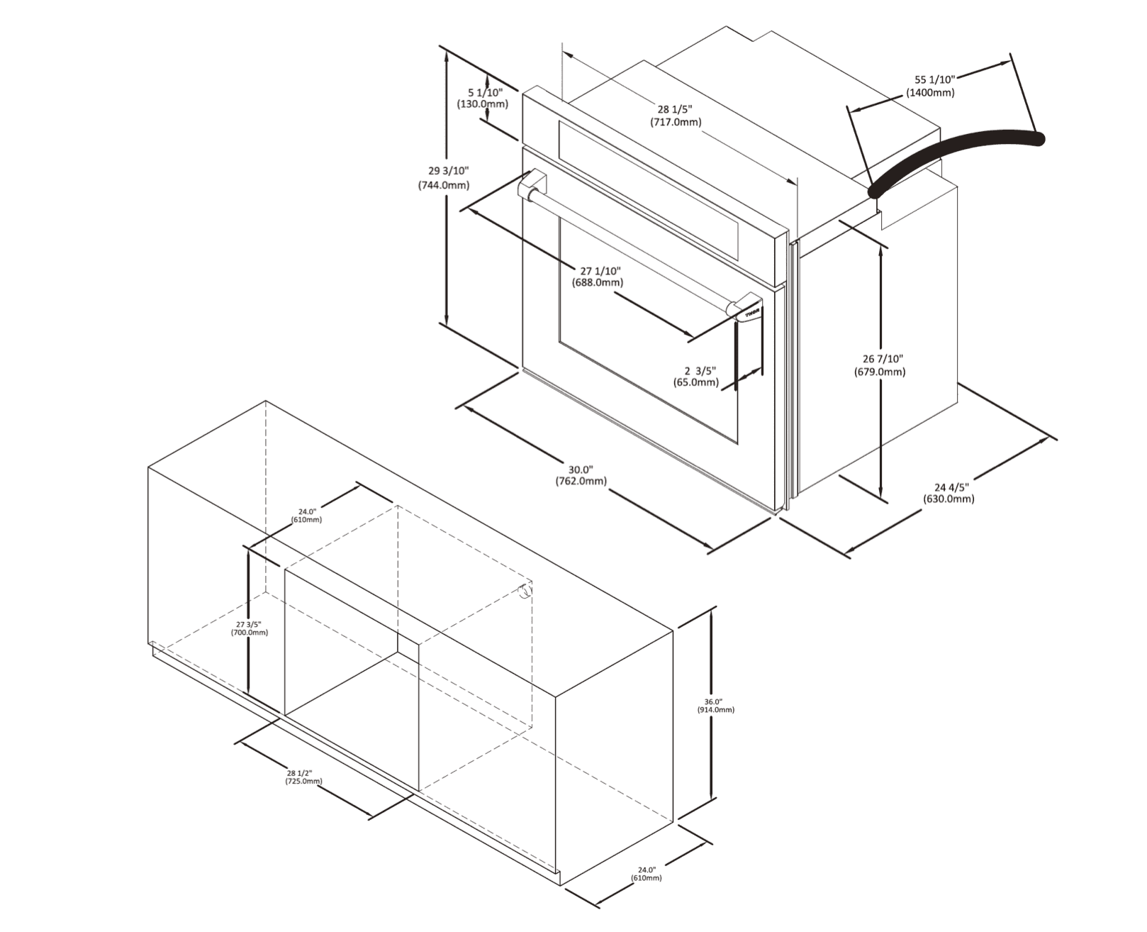 Thor Kitchen 2-Piece Pro Appliance Package - 30-Inch Gas Cooktop & Electric Wall Oven in Stainless Steel