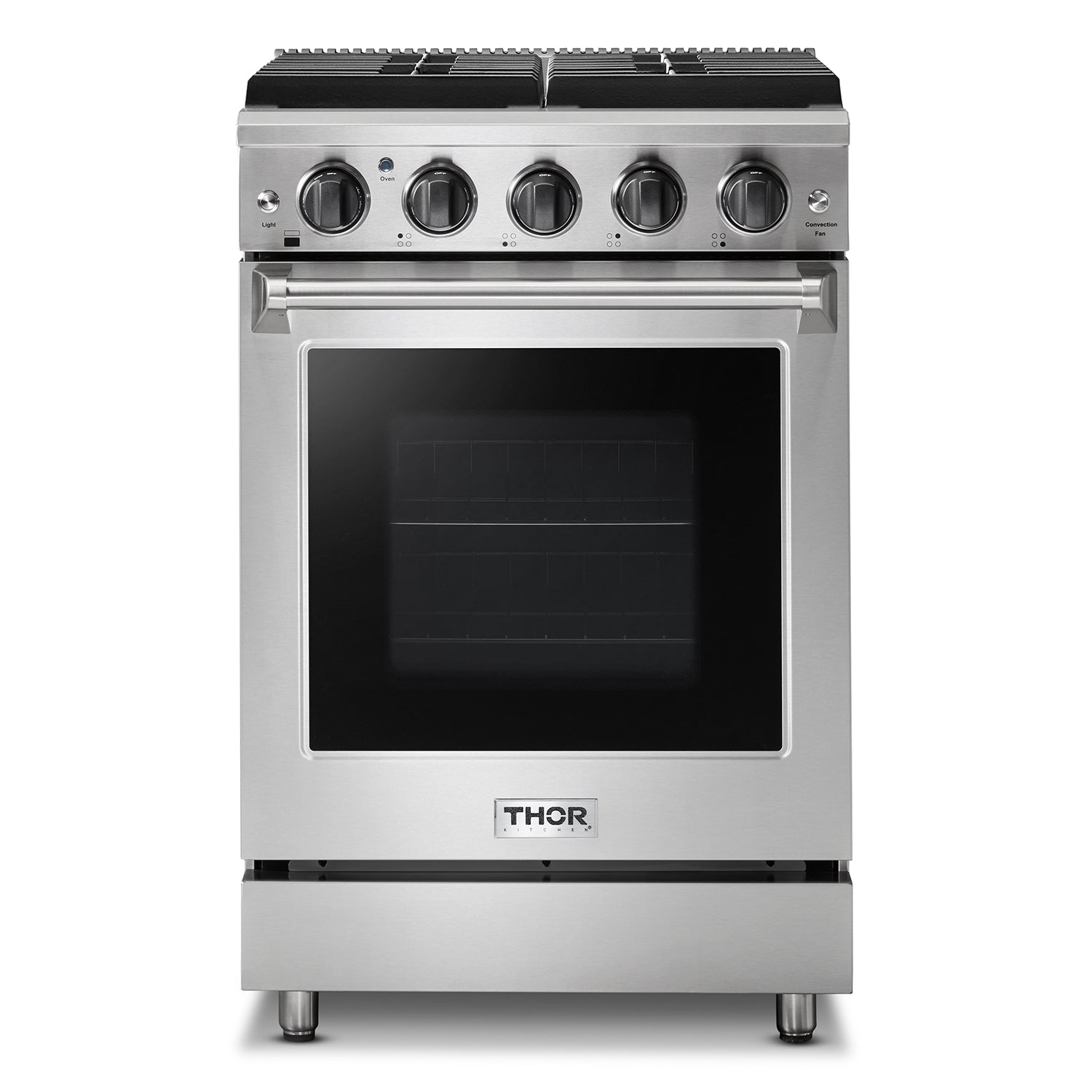 Thor Kitchen 24-Inch 3.7 cu. ft. Oven Gas Range in Stainless Steel LRG2401U