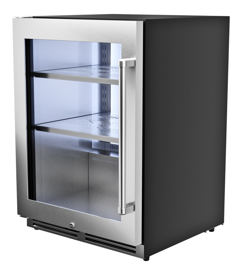 THOR Kitchen 24-Inch Undercounter Beverage Cooler in Stainless Steel Left Hinge - TBR24U-LH