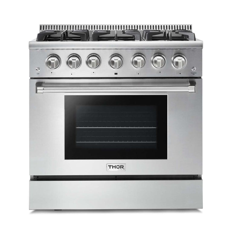 Thor Kitchen 36 in. Professional Gas Range in Stainless Steel 