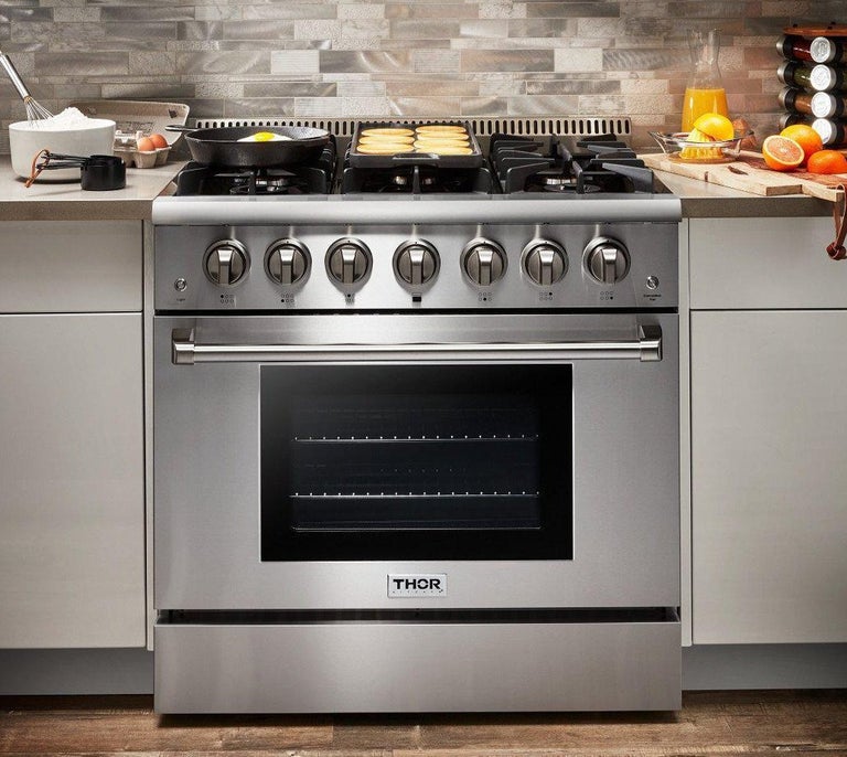 Thor Kitchen 36 in. Professional Gas Range in Stainless Steel 