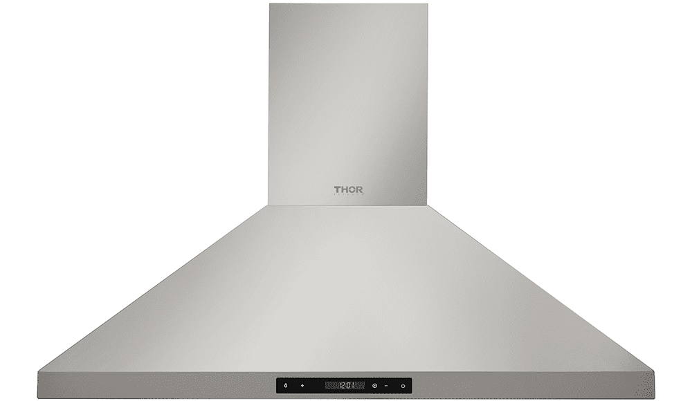 Thor Kitchen 6-Piece Appliance Package - 36-Inch Electric Range, Wall Mount Range Hood, Refrigerator, Dishwasher, Microwave, and Wine Cooler in Stainless Steel