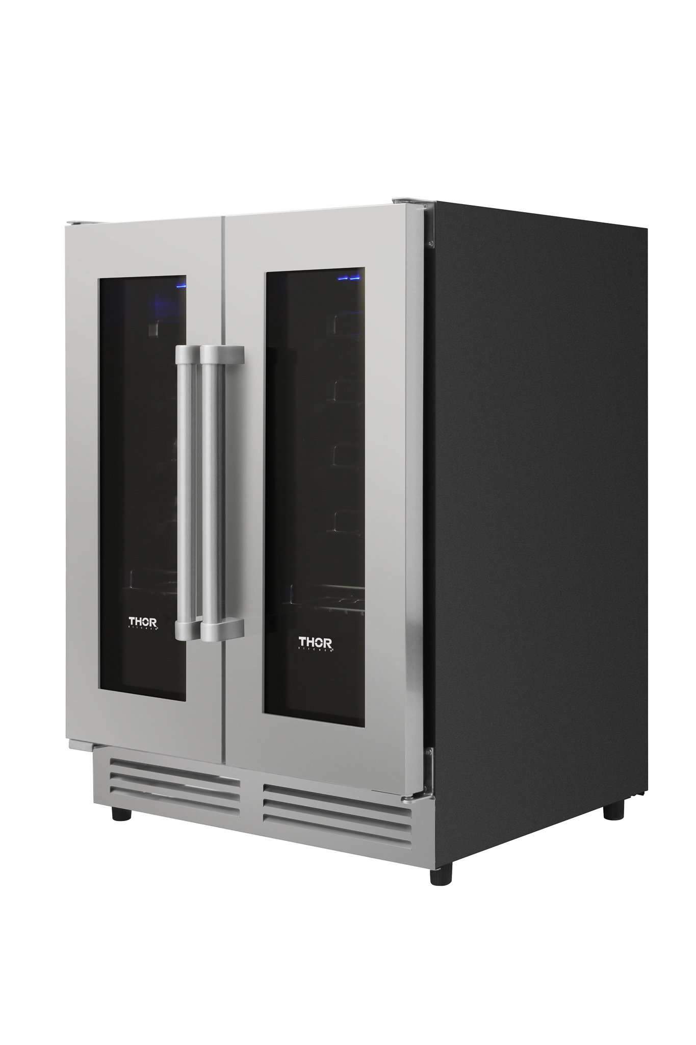 Thor Kitchen 6-Piece Appliance Package - 36-Inch Electric Range, Wall Mount Range Hood, Refrigerator with Water Dispenser, Dishwasher, Microwave, and Wine Cooler in Stainless Steel