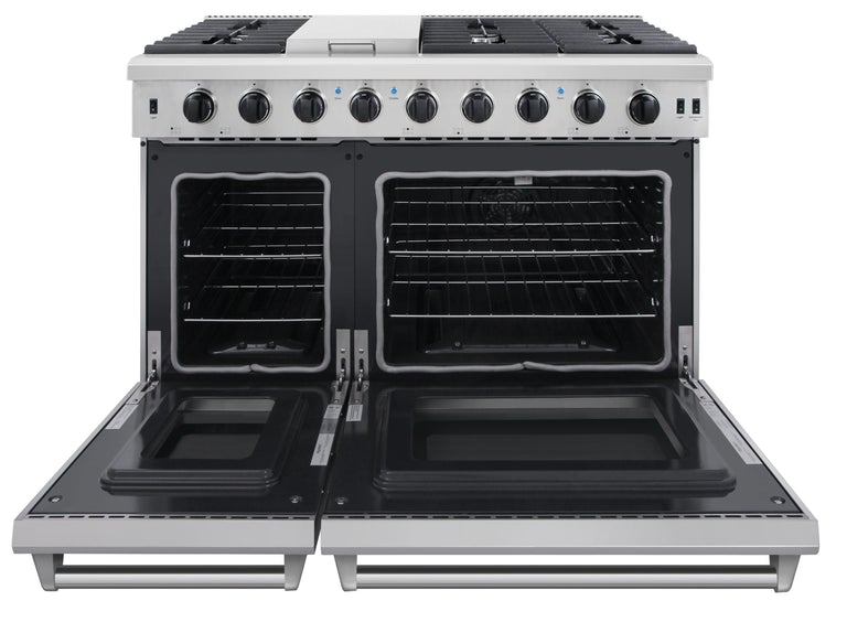 Thor Kitchen 48 in. 6.8 cu. ft. Double Oven Gas Range in Stainless Steel