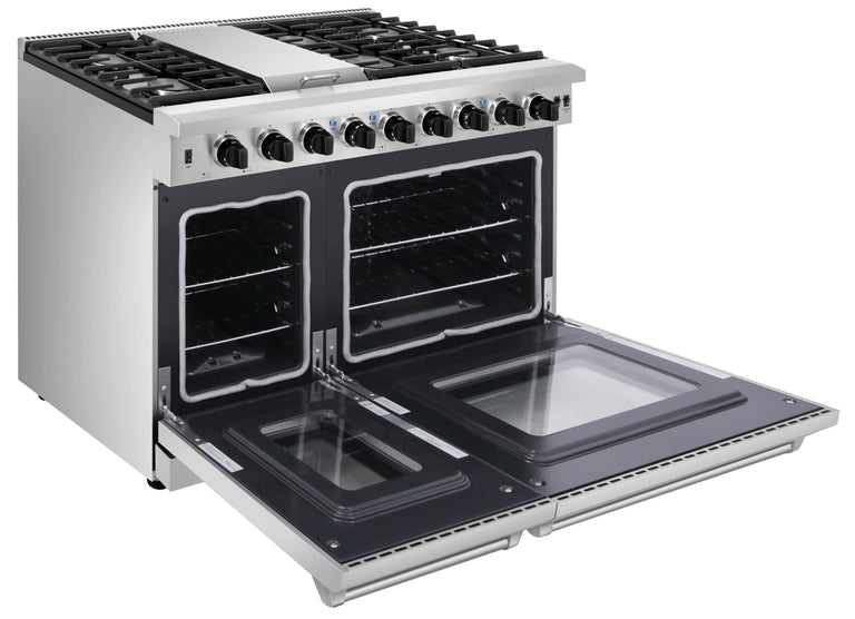 Thor Kitchen 48 in. 6.8 cu. ft. Double Oven Gas Range in Stainless Steel