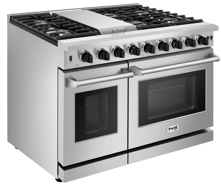 Thor Kitchen 48 in. 6.8 cu. ft. Double Oven Gas Range in Stainless Steel