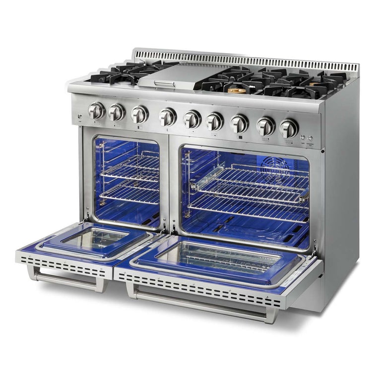 Thor Kitchen 48 in. Gas Burner, Electric Oven 6.7 cu. ft. Range in Stainless Steel