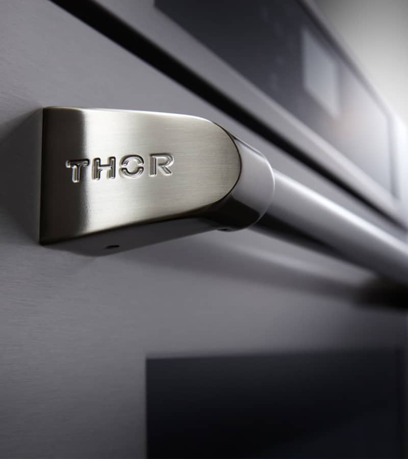 Thor Kitchen 5-Piece Pro Appliance Package - 48-Inch Rangetop, Electric Wall Oven, Under Cabinet 16.5-Inch Tall Hood, Dishwasher & Refrigerator with Water Dispenser in Stainless Steel