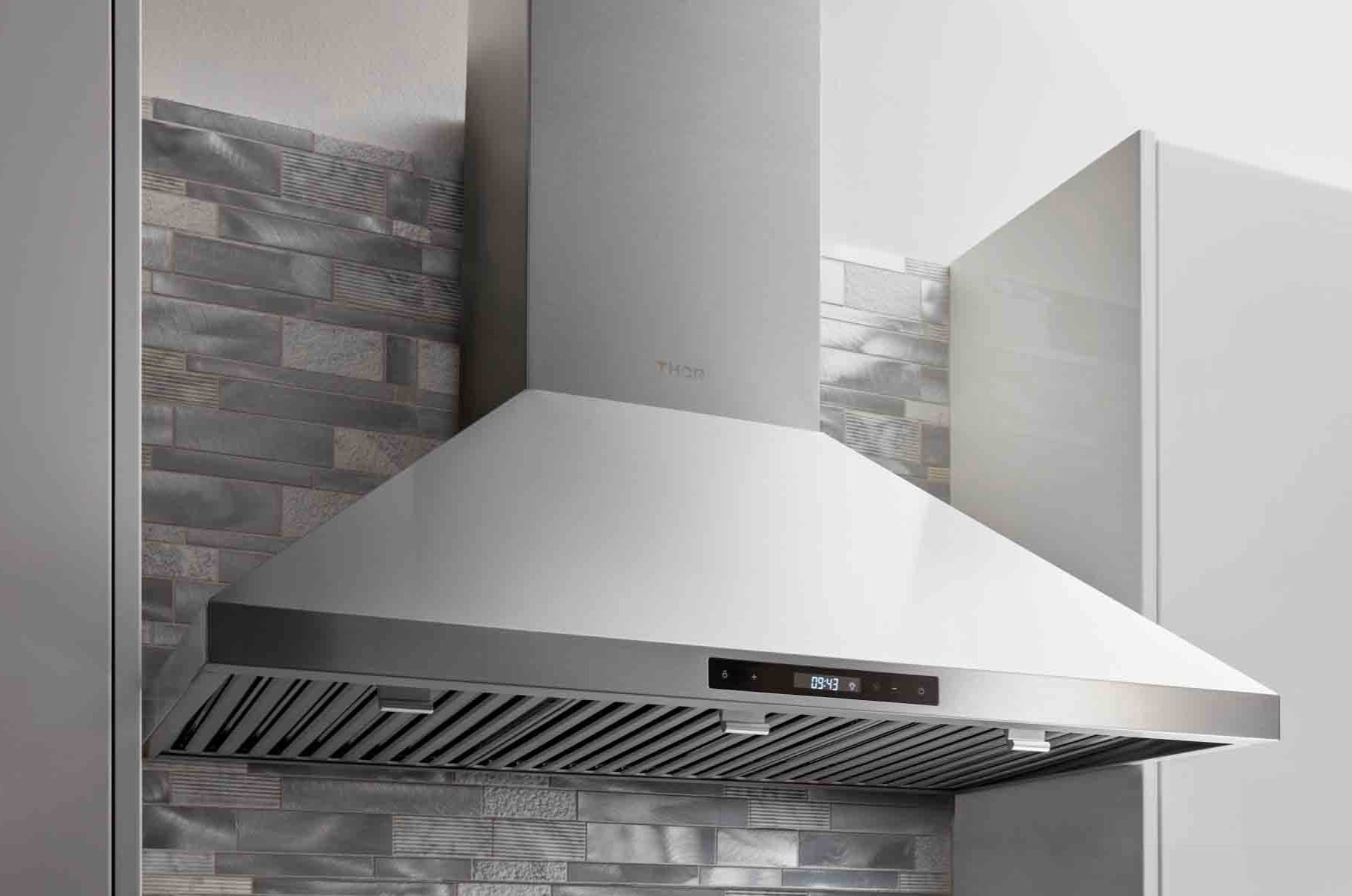 Thor Kitchen 6-Piece Pro Appliance Package - 30-Inch Gas Cooktop, Electric Wall Oven, Wall Mount Hood, Refrigerator, Dishwasher, & Microwave Drawer in Stainless Steel