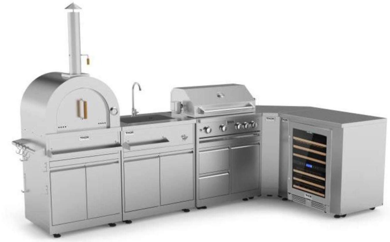 Thor Kitchen Outdoor Kitchen Refrigerator Cabinet Module MK02SS304