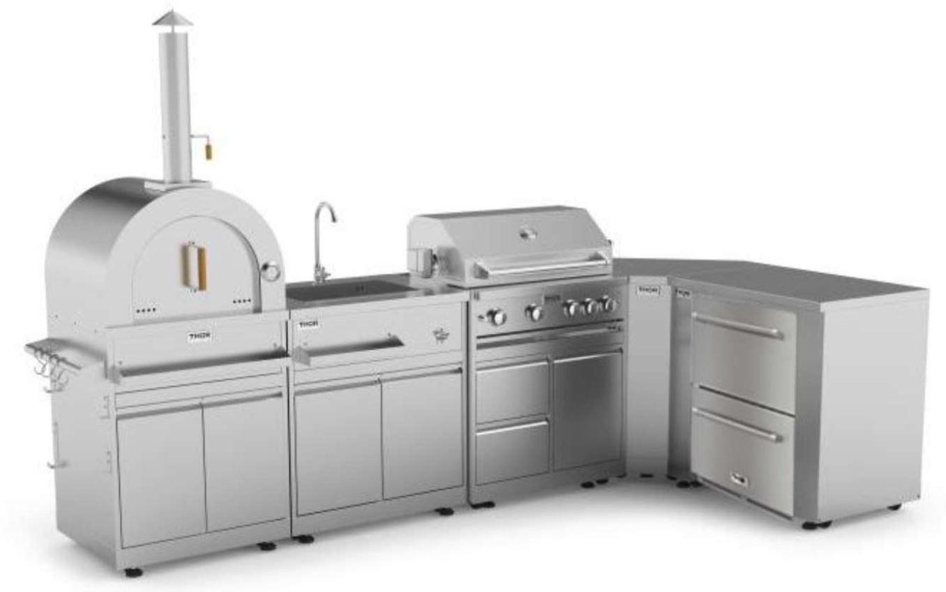 Thor Kitchen Outdoor Kitchen Refrigerator Cabinet Module MK02SS304