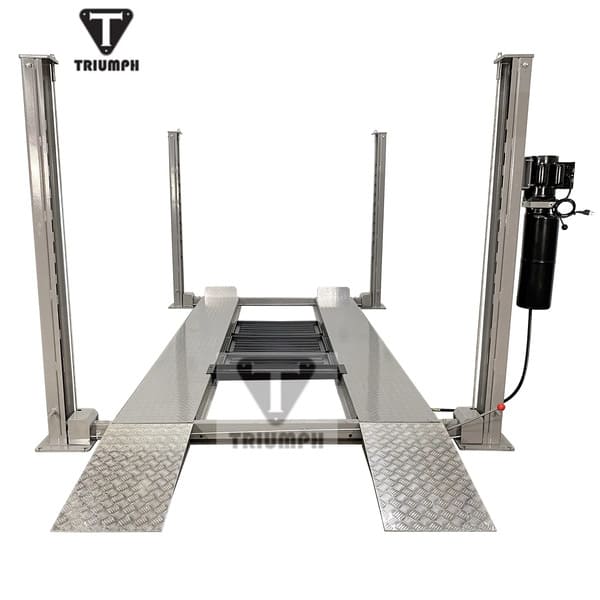 Triumph NSS-8XLT 8000 lb four post automotive lift ramp view

