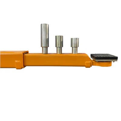 Detail of Triumph NTO-11A lift foot pad or pedal—used for alignment or operation