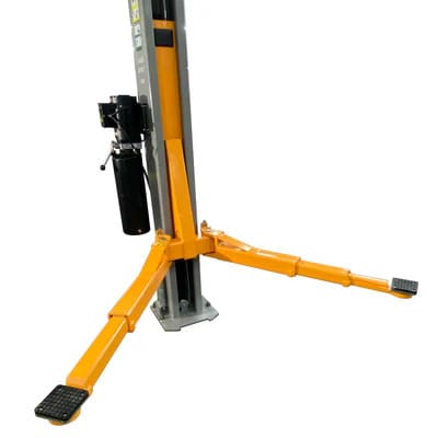Left side angle of Triumph NTO-11A showing base, arms, and frame structure