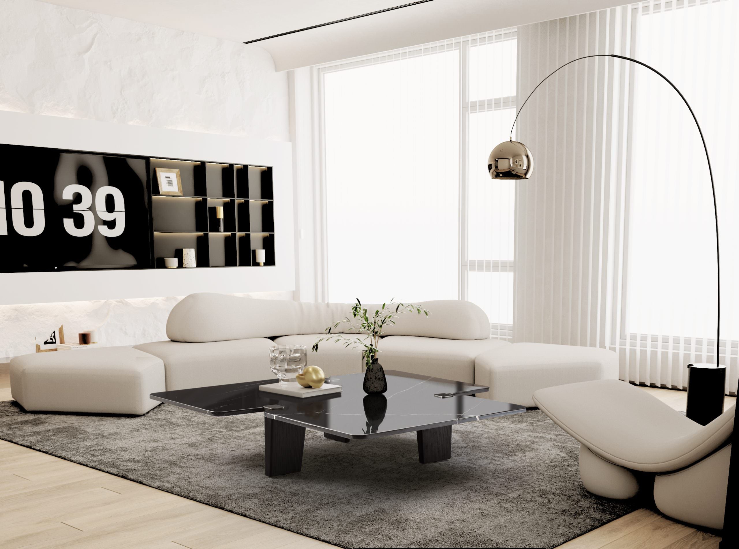 Whiteline Modern Living Amora Coffee Table in Black Color - CT1901