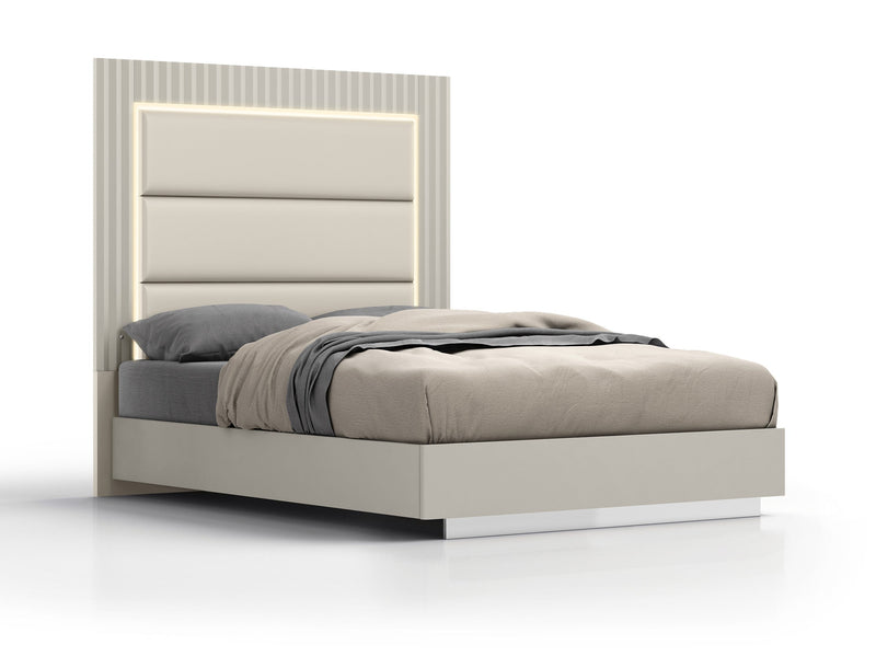 Whiteline Modern Living Chloe Bed Queen In Grey Colour - BQ1888